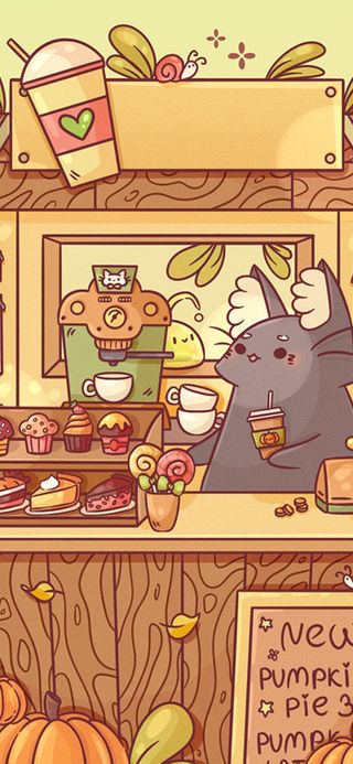 Cat is running a coffee shop